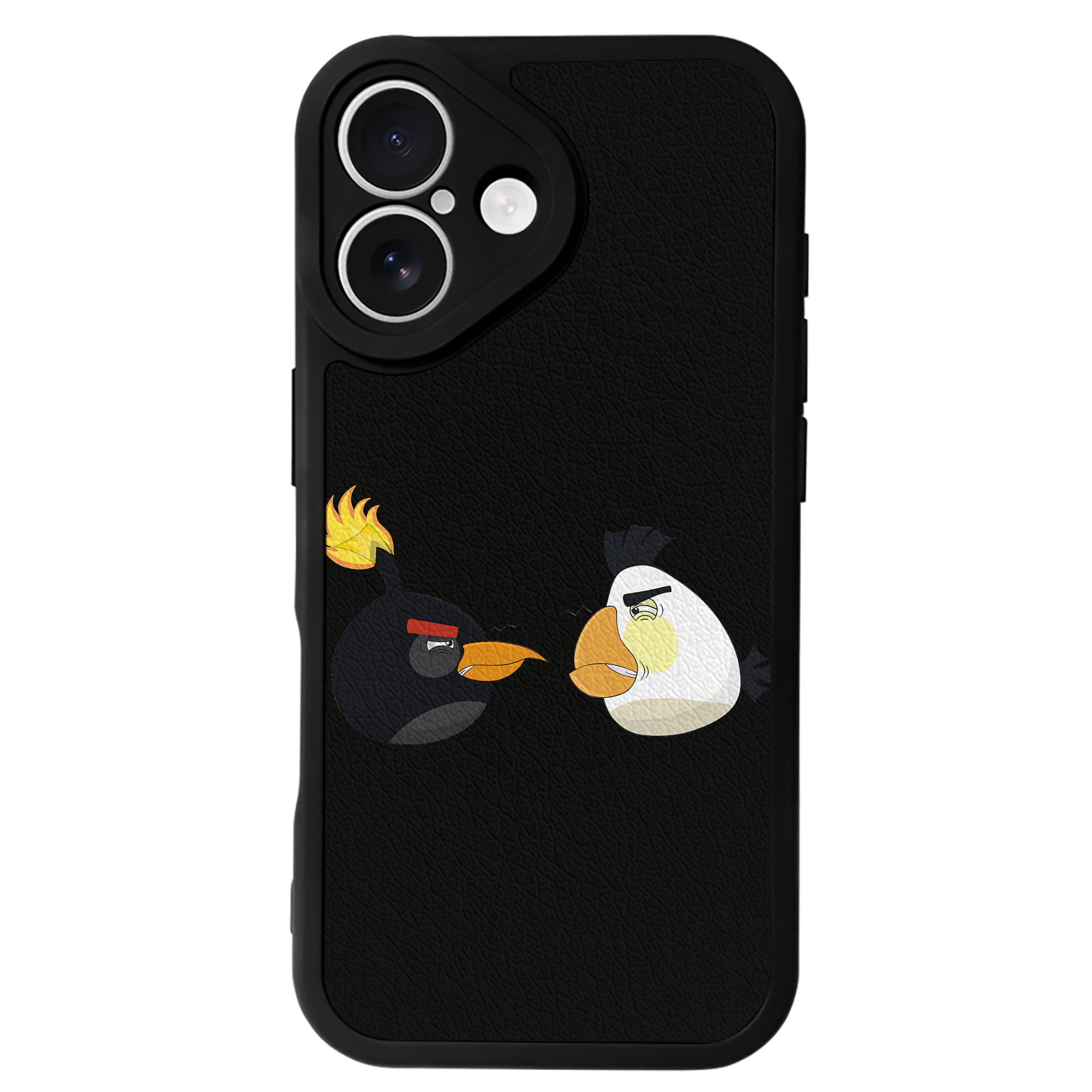 （画像用） Angry Birds アングリーバード 【iPhone 16シリーズ対応】シリコンスマホケース（レザー調） 材質：シリコン